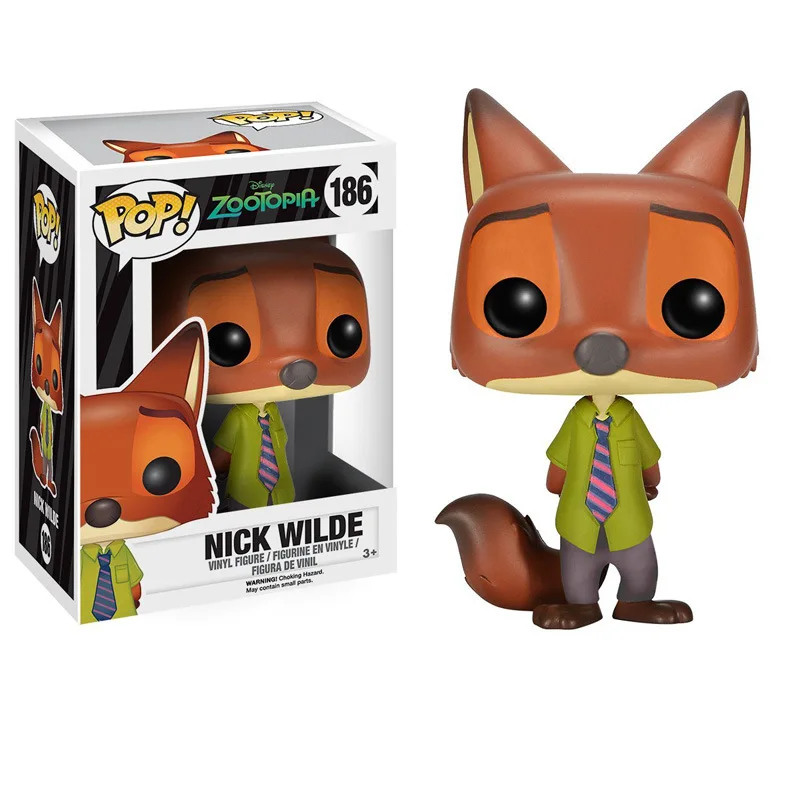 FUNKO POP Zootopia 10 см Джуди хопс Ник Уайлд ELE FINNICK мистер Биг флэш ПВХ Фигурки Модель для