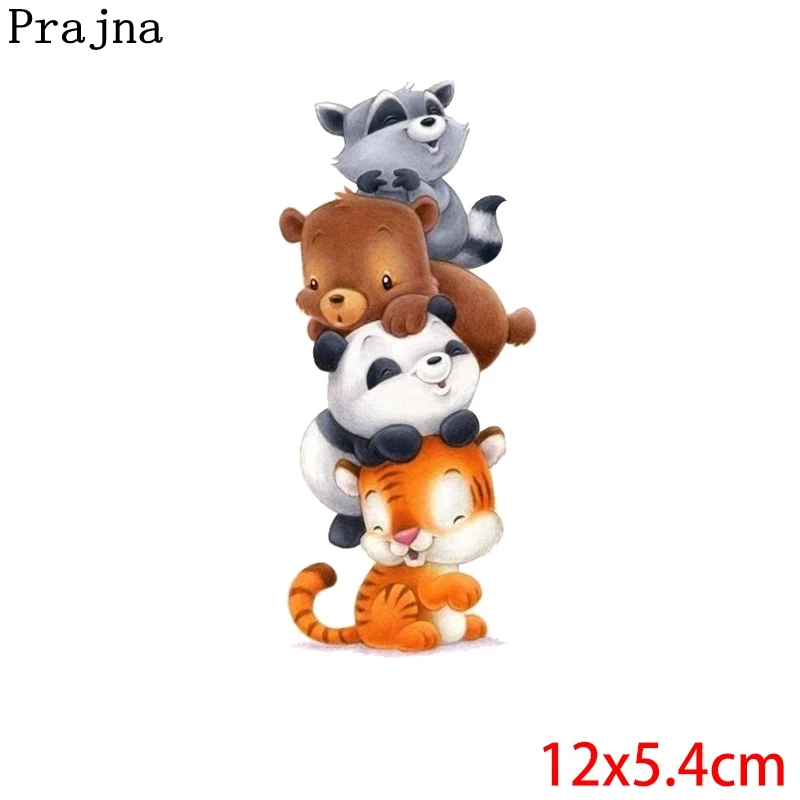 Prajna коричневый медведь панда Тигр Переводные мультфильмы животные Многослойные