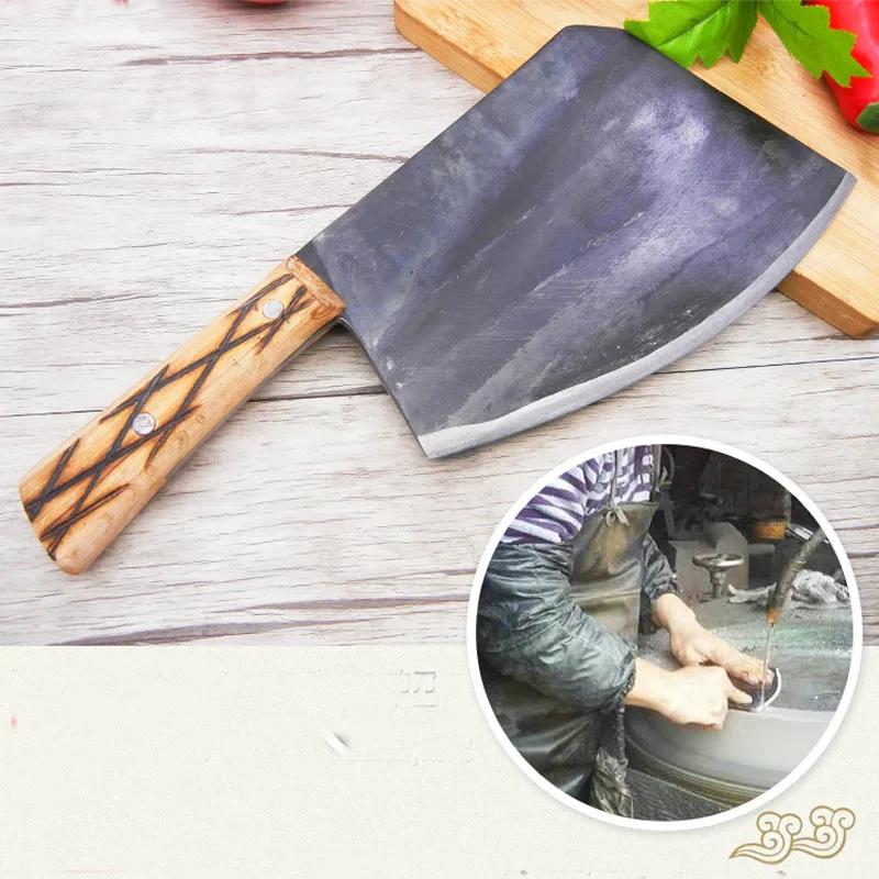 Linag Da кованый кухонный нож из нержавеющей стали, нож шеф-повара для резки мяса, нарезка овощей, ножи
