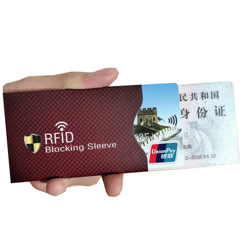 6 шт./компл. RFID Блокировка ID карты Чехол NFC Экранирование банковских карт сумка для