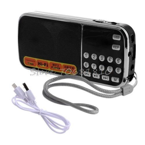 Мини ЖК ресивер цифровой fm радиоприемник USB Micro SD TF карта mp3 плеер Прямая