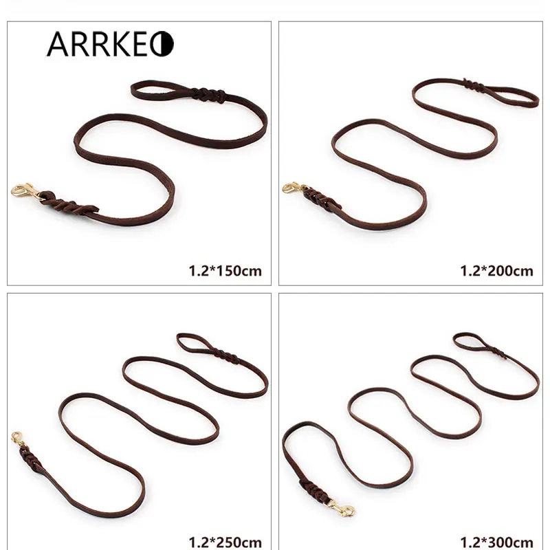 ARRKEO натуральная кожа собаки поводок приводит для Ошейник Жгут зоотоваров