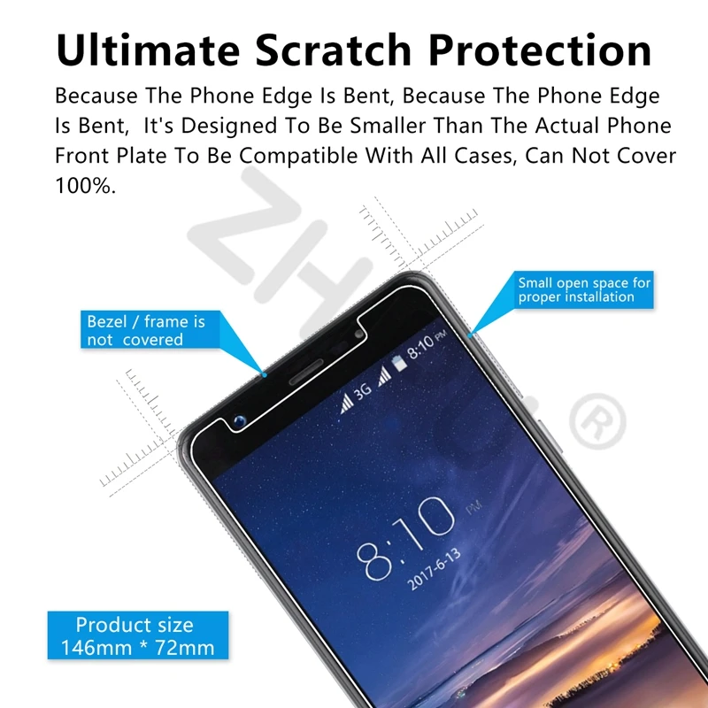 2 шт./лот закаленное Стекло для Blackview R6 lite 5 дюймов Экран протектор Защитная пленка