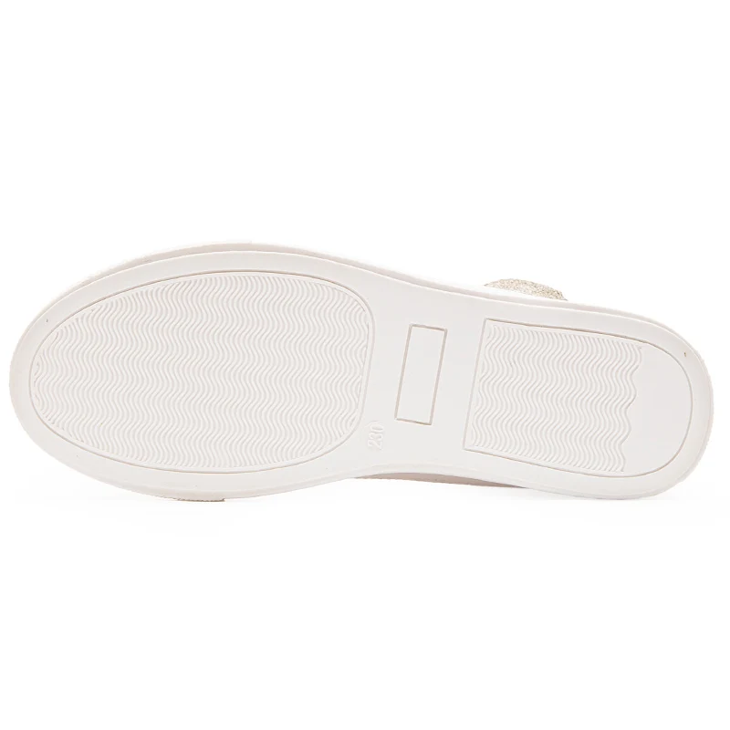 Женские ботинки на танкетке повседневные с высоким берцем в стиле панк золотого