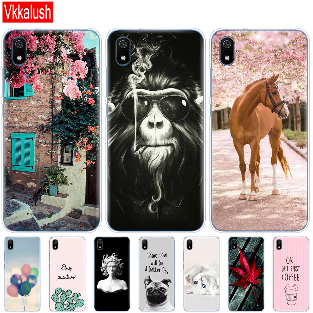 Силиконовый чехол для Xiaomi Redmi 7a, чехол s, полная защита, мягкая задняя крышка из ТПУ для Redmi 7 A, чехол-бампер для телефона
