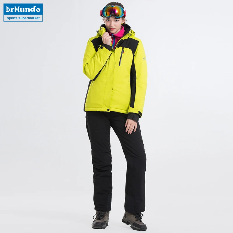2018 New Women's Ski Suit Waterproof Windproof Jacket And Pants Thicken Warm Clothing Snowboard Wear Sets Brand | Спорт и