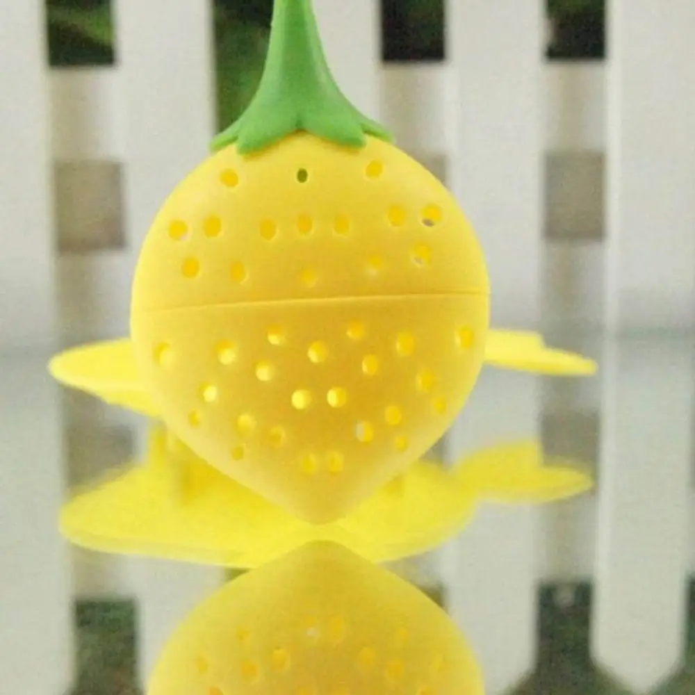 Силиконовые красные Клубничные чайные пакетики Infusers Фильтры для кофейных чайных