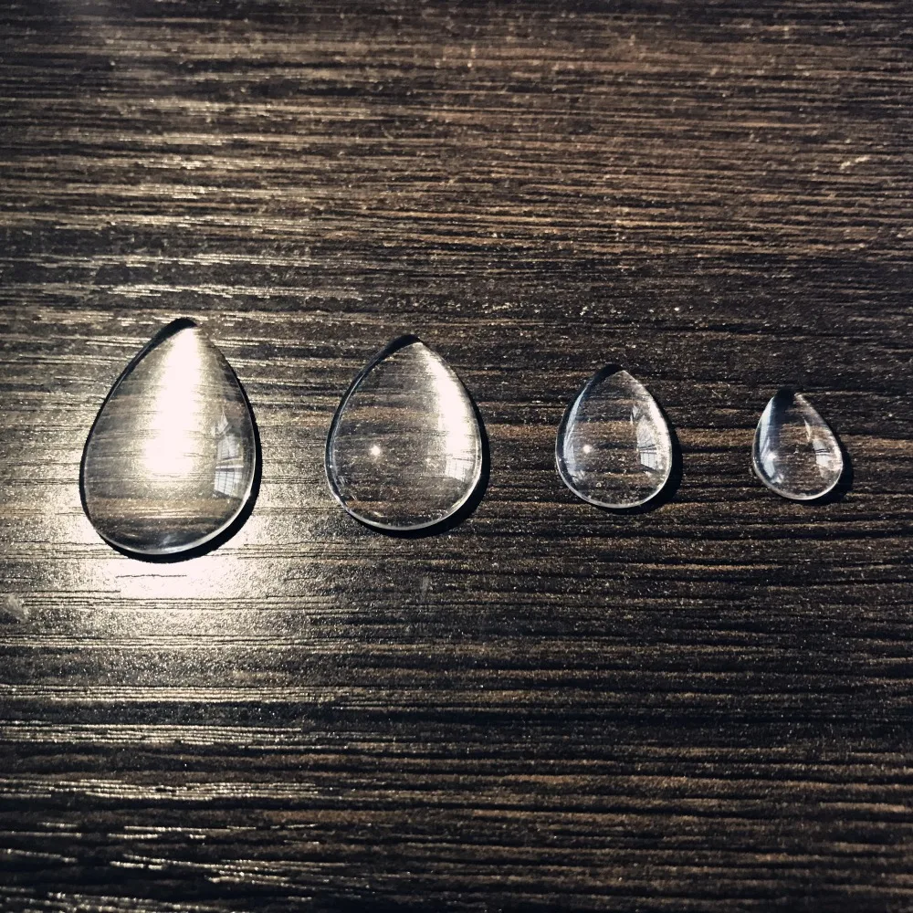 100 капель воды плоский/Блестки прозрачный сапфировое стекло патч DIY ювелирные