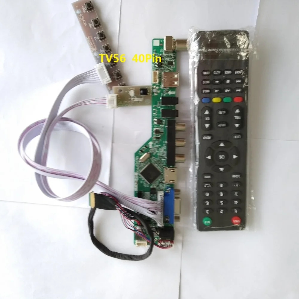 Комплект для N156BGE-L11 tv AV контроллер платы драйвер 15," HDMI USB пульт дистанционного VGA lcd светодиодный 40pin LVDS 1366X768 экран панели