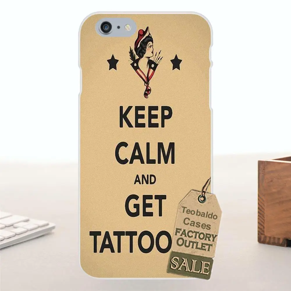 Keep Calm Tattooed TPU чехол накладка с принтом для Apple iPhone X 4 4S 5 5C SE 6 6S 7 8 Plus LG G4 G5 G6 K4 K7 K8