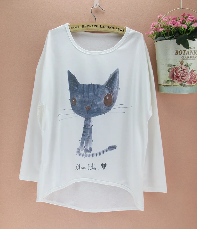 Женская футболка с длинным рукавом летучая мышь|t-shirt women long|t-shirt womenowl t-shirt |
