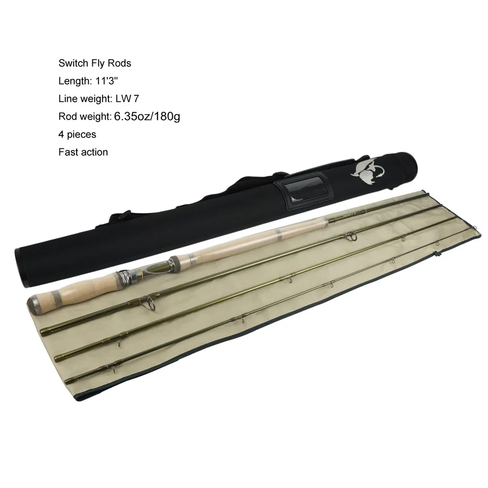 

Free Shipping Aventik IM12 7wt 11ft 3in 4SEC Fast Action Switch Fly Rod Weight 180g Fly Fishing Switch Rod NEW