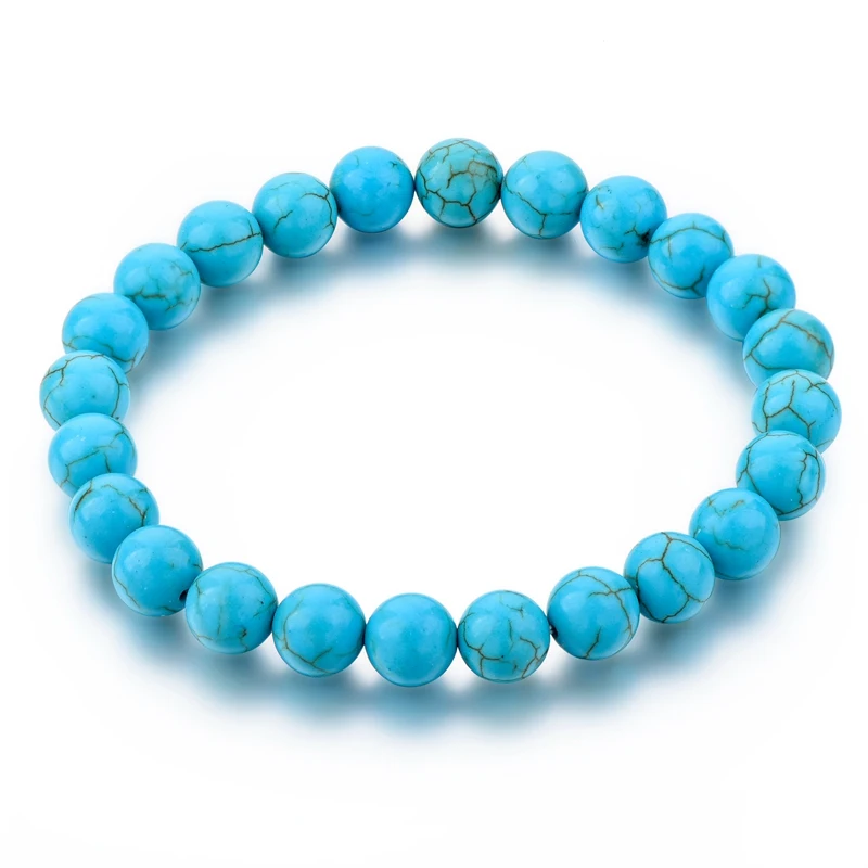 dark blue CHICVIE Натуральный Камень Strand Femme браслеты для женщин с камнями повседневные мужские ювелирные изделия белые бисерные браслеты SBR14038 - Окраска металла: dark blue