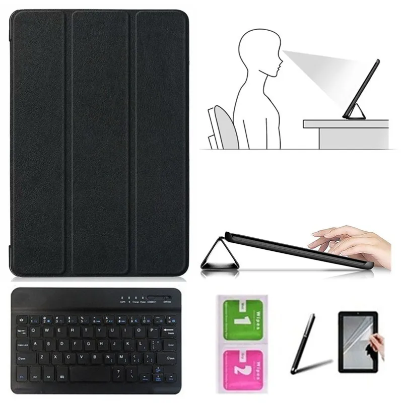 Набор аксессуаров для Samsung Galaxy Tab S4 10 5 SM-T835 SM-T830 смарт-чехол + Bluetooth клавиатура