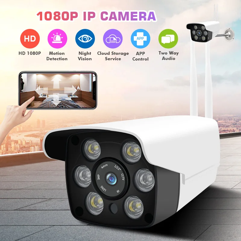 HD 1080 P видеокамера с Wi Fi 3 6 мм Водонепроницаемый для наружного/Indoor IP66 Камера