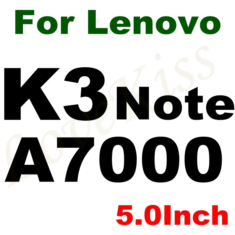 K3 Note 9H закаленное стекло для lenovo A536 A6000 A6010 A7000 A5000 Vibe C2 P1 M K3 K4 K5 K6 Note A Plus X3 Lite Защитная пленка для экрана - Цвет: K3 Note