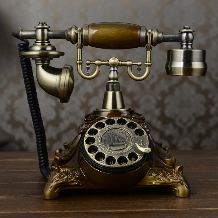Модные вращающихся антикварная деревенский старинный телефон домашний офис
