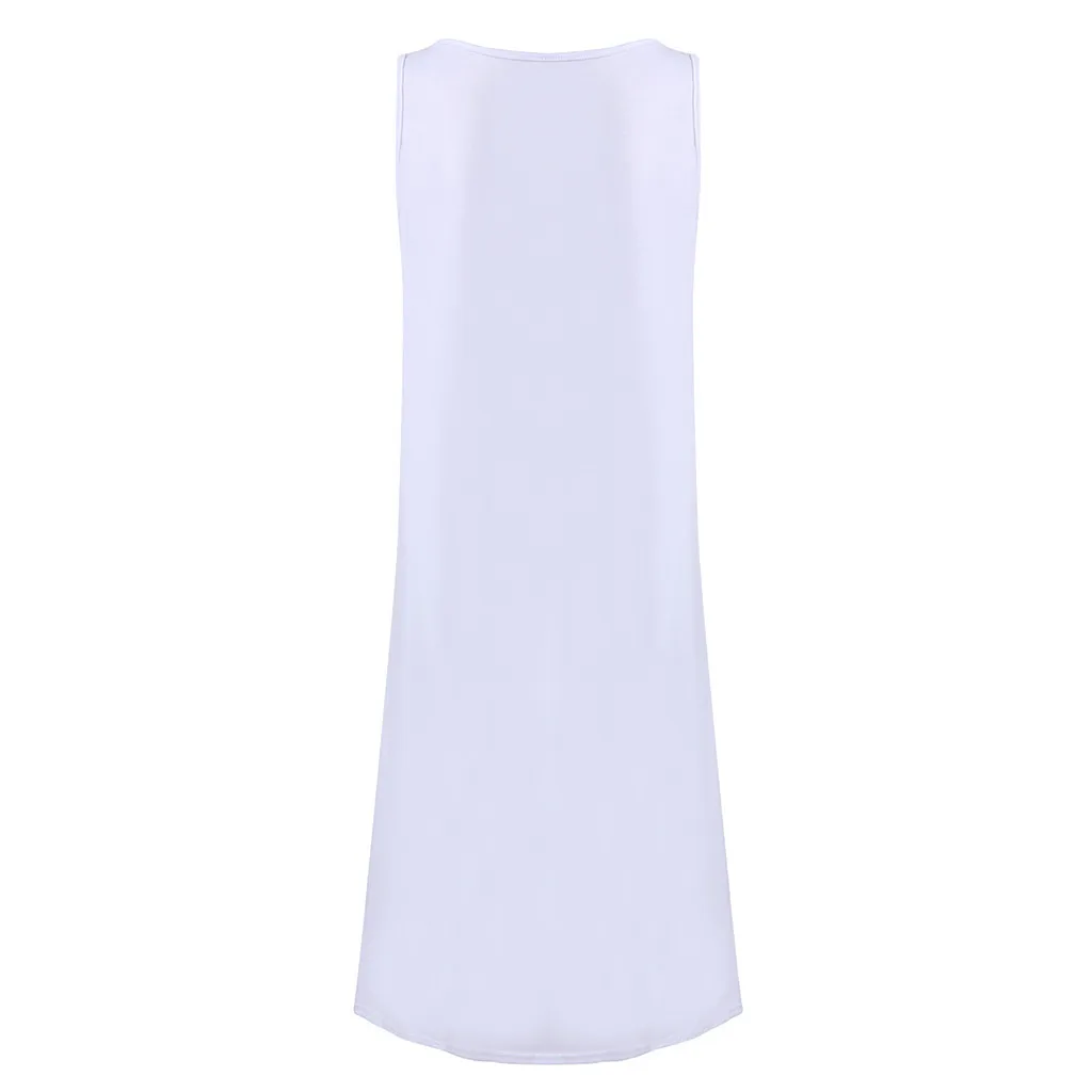 Lightweigt свободные звезда шаблон Хлопковое платье без рукавов Летнее пляжное