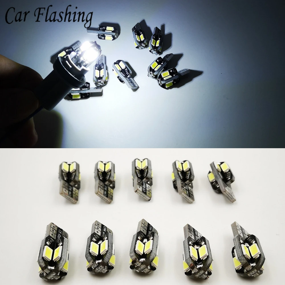 Светодиодные лампы T10 белые 5730 8SMD 12 В 30 шт.|Сигнальная лампа| |