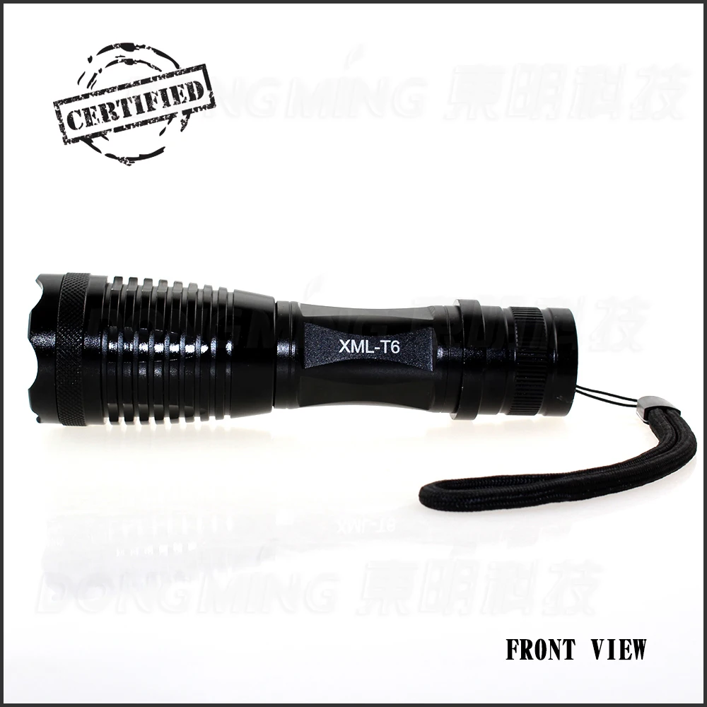 Масштабируемый светодиодный фонарик 5000 люмен супер яркий с питанием от одной