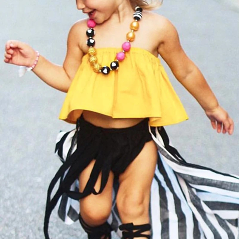 2018 для новорожденных девочек с открытыми плечами твердого желтого