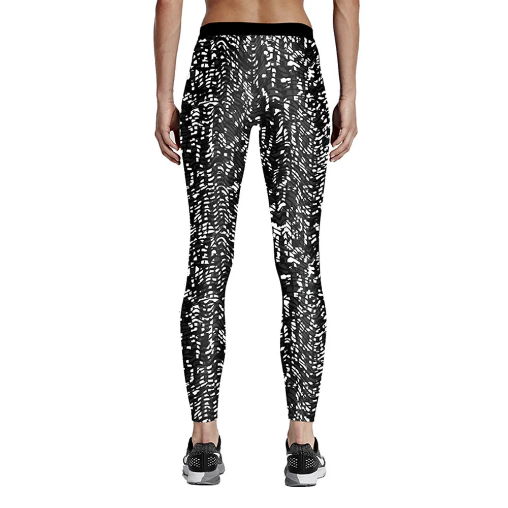 Унисекс черные и белые леггинсы для фитнеса с контурной линией эластичная