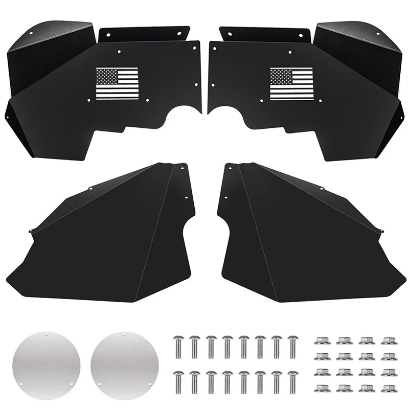 Bolaxin передний внутренний крыло вкладыши для Jeep Wrangler JK 2007-(упаковка из 2 передних вкладышей, флаг США логотип