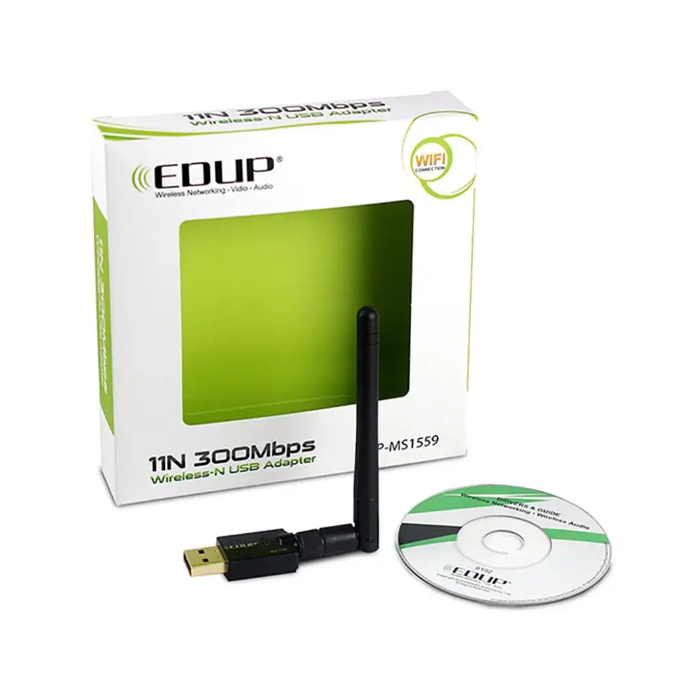EDUP EP-MS1559 300 Мбит/с 802.11n USB беспроводной сетевой Wi-Fi адаптер с антенной Ethernet WiFi