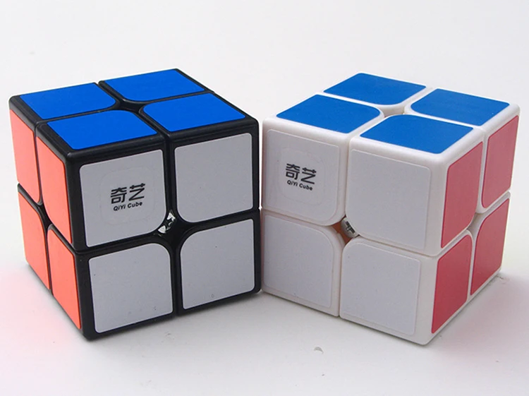 Oyuncak Qiyi Волшебные кубики 2x2 куб Cubo Magico 50 мм Скорость карман Стикеры игра-головоломка, профессиональные обучающие игрушки для детей