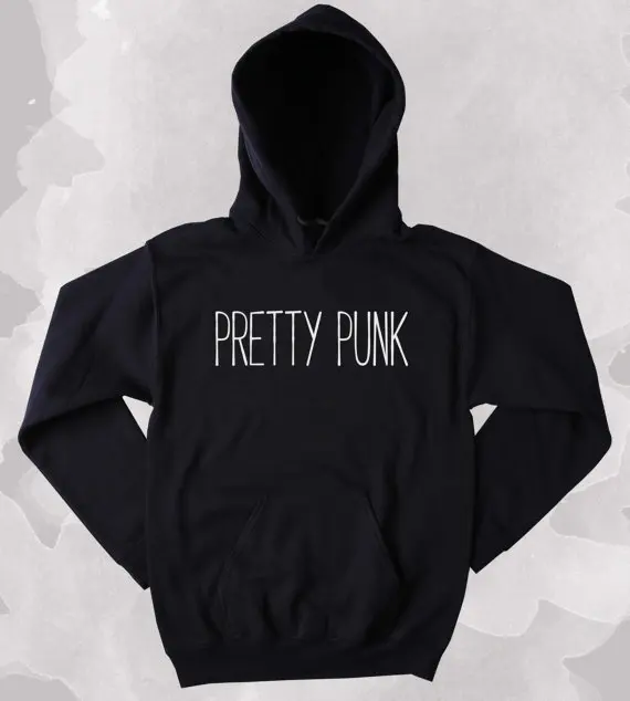 

Pretty Punk Sweatshirt Soft Grunge Clothing Rocker Tumblr Hoodie-Z181