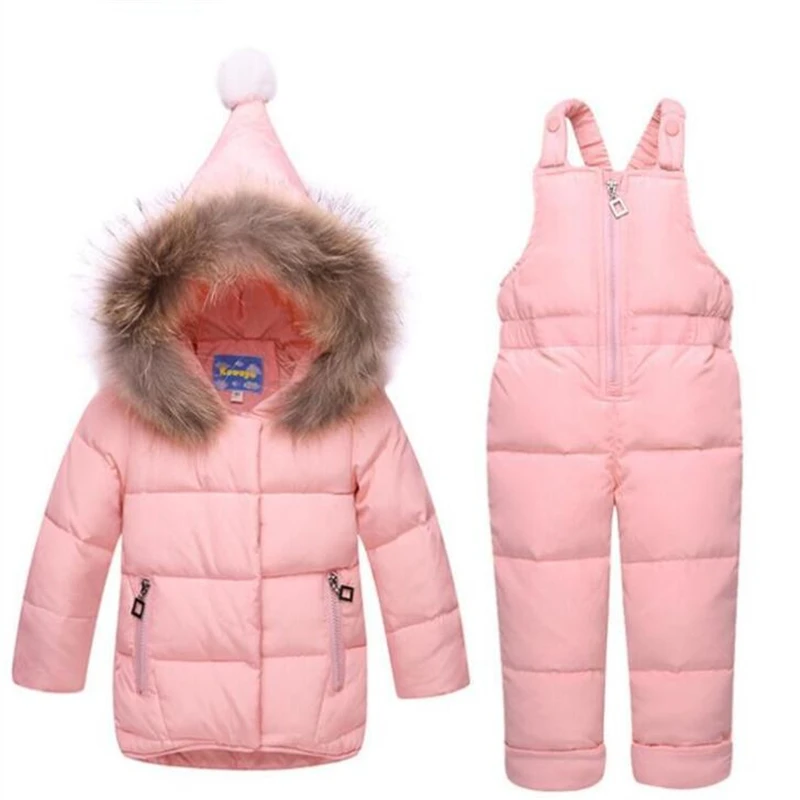 BibiCola/зимние лыжные костюмы на утином пуху для девочек пуховик русской девочки