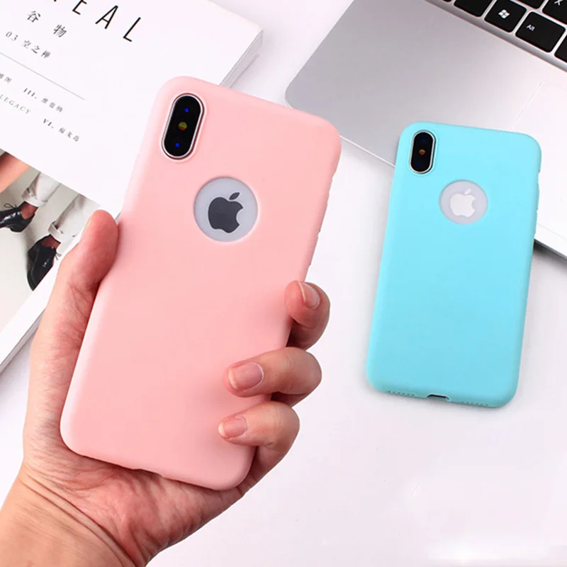 Тонкий матовый чехол ярких цветов для iPhone 12 Mini XS Max X XR 11 Pro 5 5S SE 6 S 7 8 Plus 7Plus Мягкий