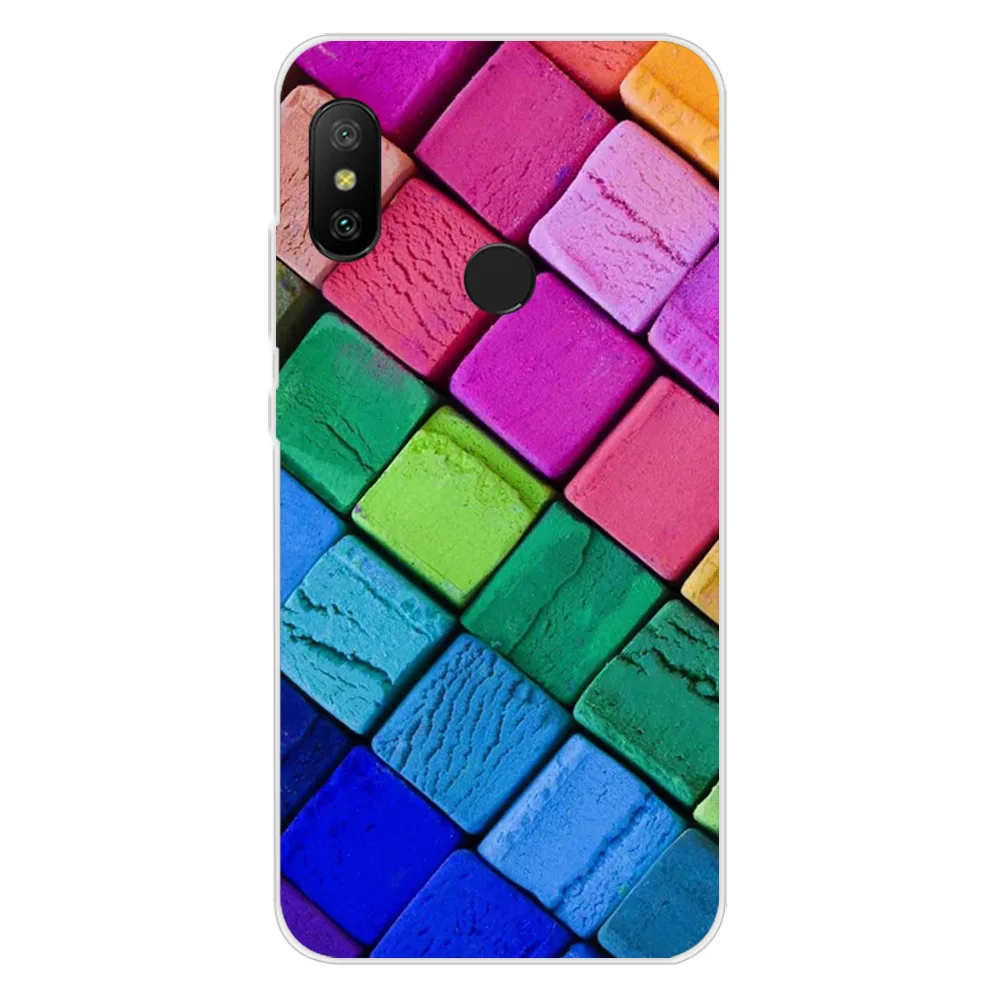 Цветной мультяшный дизайнерский цветной чехол для Xiaomi Redmi Note 6 Pro окрашенный