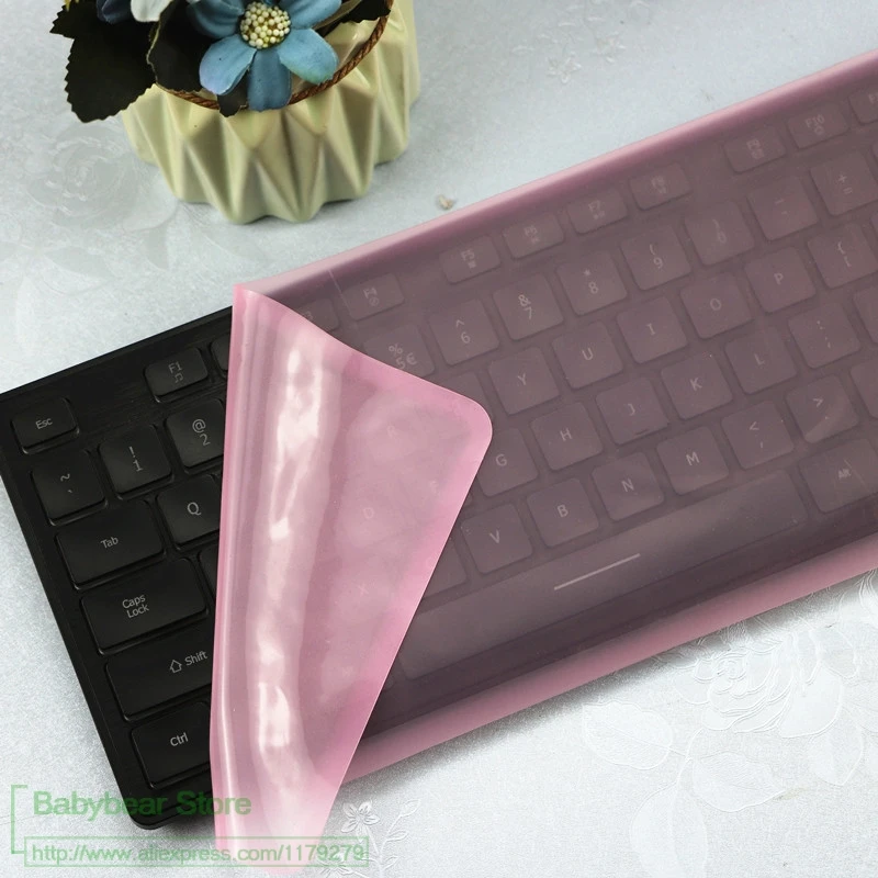 flat pink Силиконовая клавиатура защитная крышка для lenovo Essential Беспроводная клавиатура настольный компьютер все в одном ПК KBRFBU71 клавиатура кожа - Цвет: flat pink