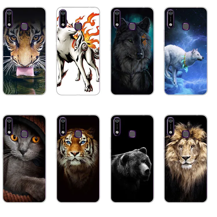 Infinix Hot 7 X624 Case Silicon Fierce animals Painting Soft TPU Back Cover for Hot7 X624B Phone shell Coque Funda |