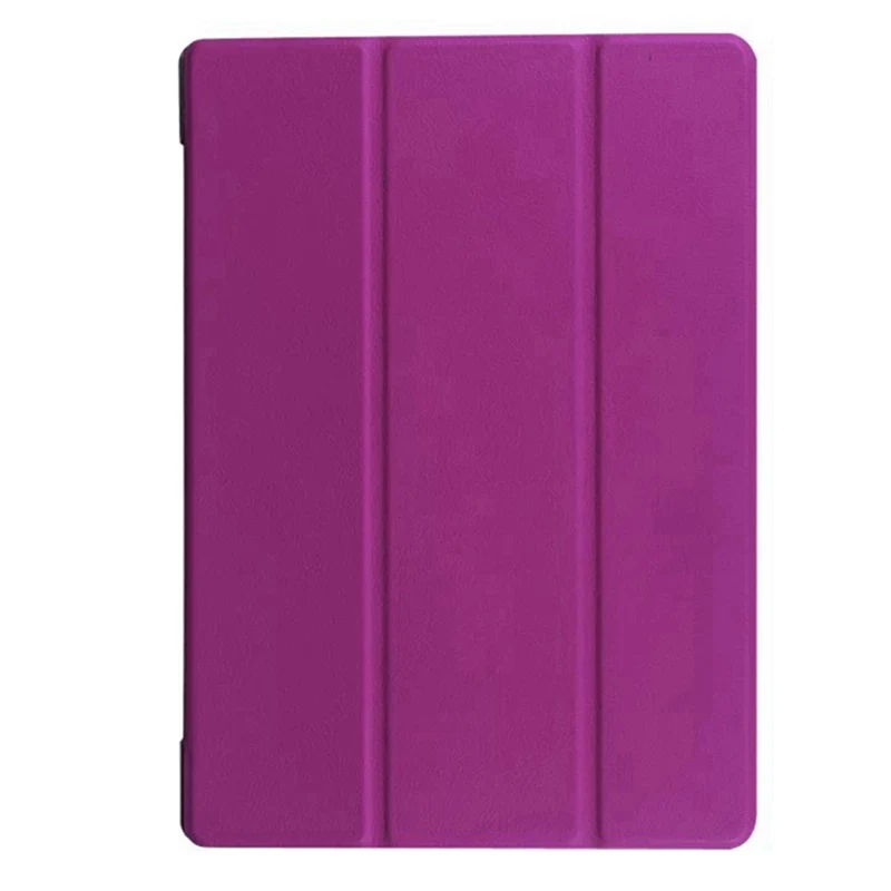 Ультратонкий чехол-подставка для lenovo tab 10 TB-X103F TAB3 10 Plus Tab 3 10 Plus Tab 3 10 Plus tab 3 10 чехол для планшета+ пленка+ ручка - Цвет: pur