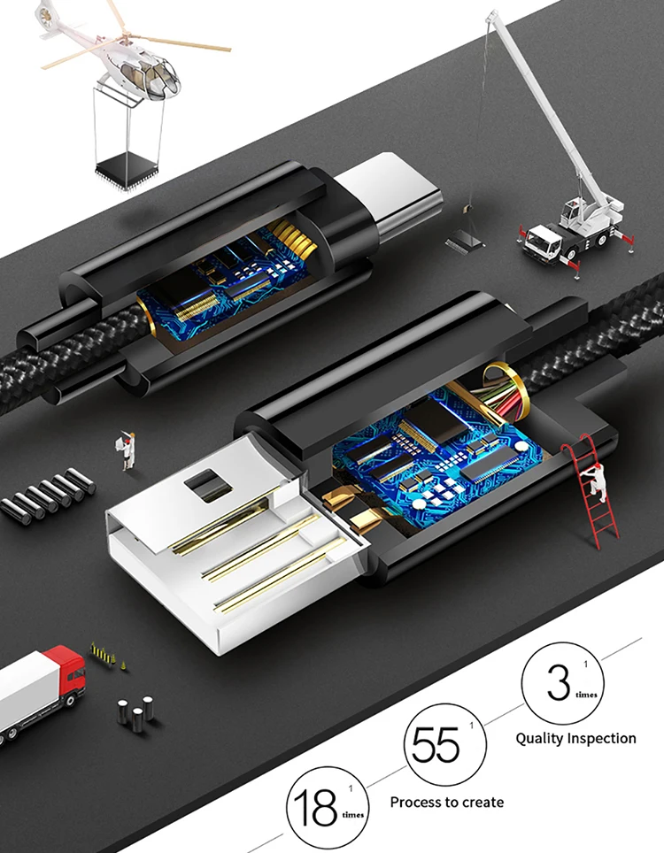 2.4A кабель usb type-C быстрое зарядное устройство USBC 3,0 3,1 кабель синхронизации данных type C кабель для samsung huawei XiaoMi телефон usb зарядный шнур