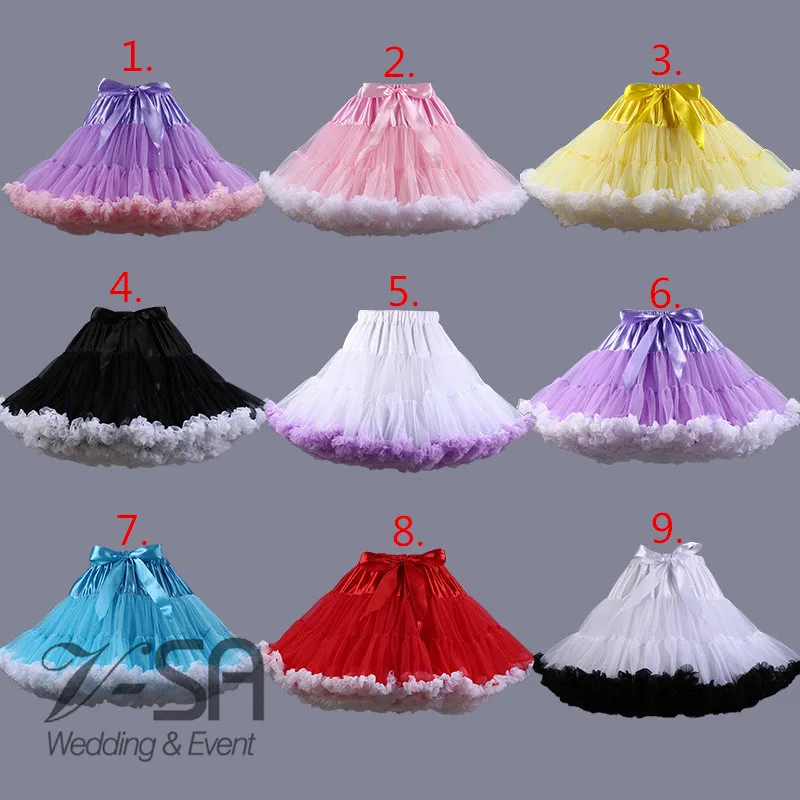 Wholesale Multi Color Short Petticoat Cheap Underskirt Jupon Rockabilly Soft Tulle Wedding Petticoats 2016 Accessories | Свадьбы и