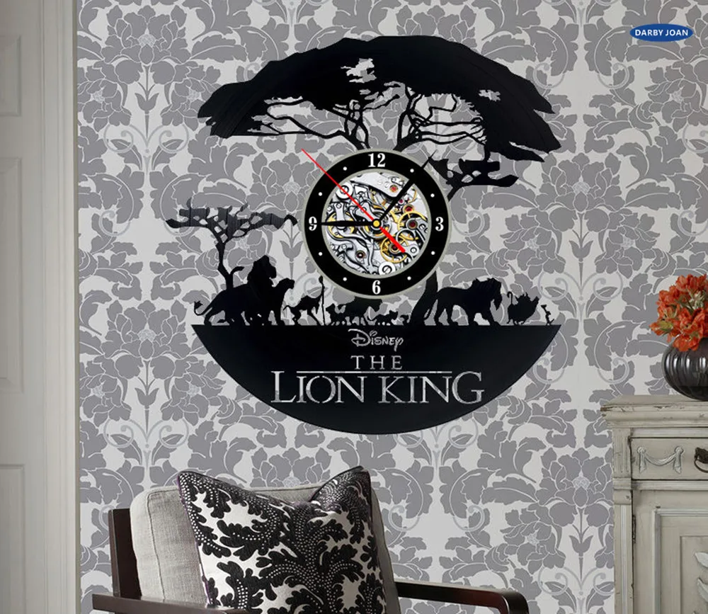интерьер Лев King_Best Стены Clock_12 &quot(30 см) настенные Часы Из Виниловой Пластинке часы