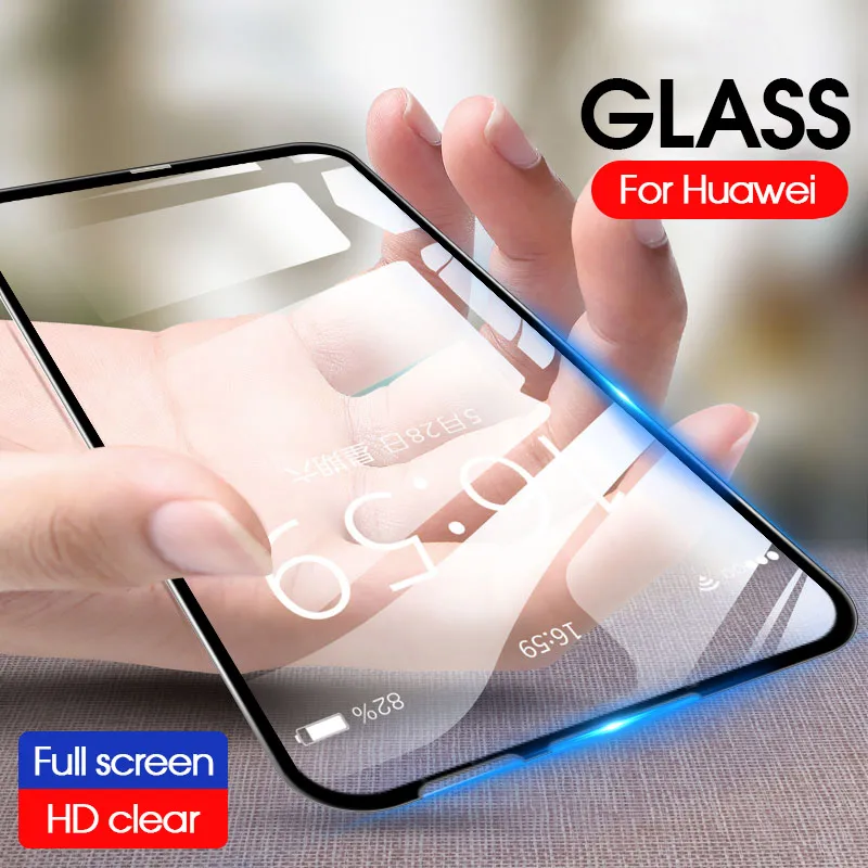 Полное покрытие экрана протектор для Huawei P20 P30 Lite Pro P Smart Z Plus 2019 Nova 5i Закаленное