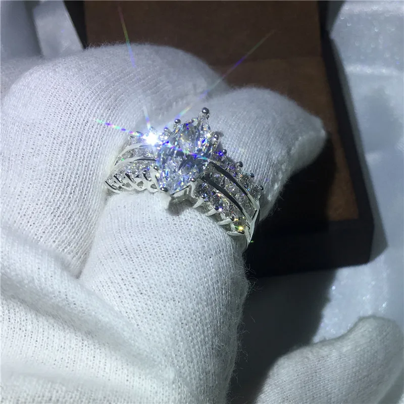 Классический Леди маркиз огранка 5ct AAAAA Цирконий камень cz обручальное свадебное