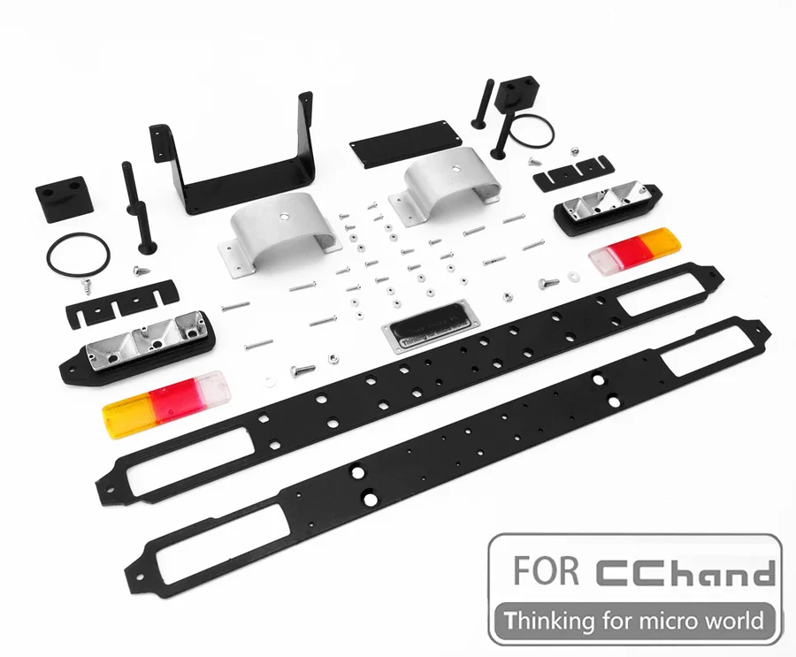 with full pedal Поздняя металлическая задняя бампер радиоуправляемая Игрушечная машина для CChand RC4WD 1/10 gelande II Cruiser/FJ40 - Цвет: with full pedal
