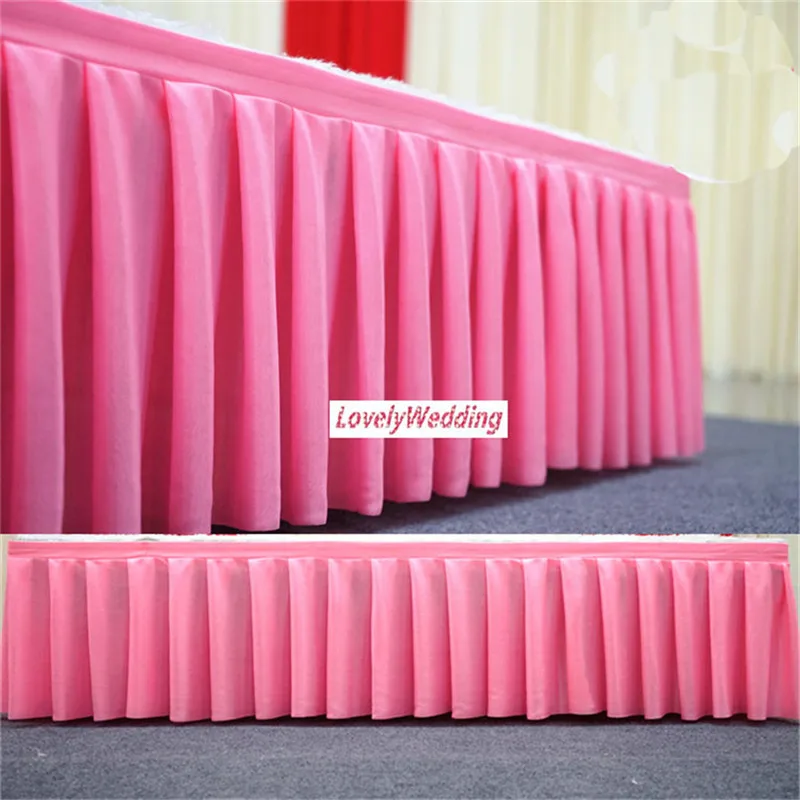 

Free shipping Ice silk banquet table skirt wedding backdrop for tablecloth table cover wedding stage table skirting decoration