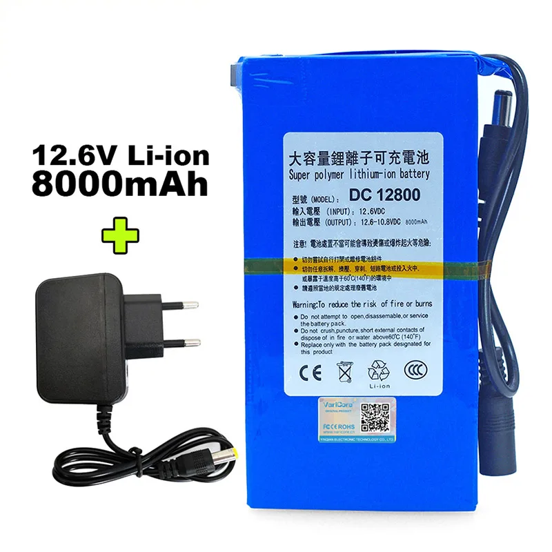 8000mAh Set VariCore Универсальный перезаряжаемый 12 В/11,1 В литий-ионный аккумулятор, емкость 20000 мАч 15000 мАч 9800 мАч 8000 мАч 4800 мАч, 12,6 в аккумулятор - Цвет: 8000mAh Set