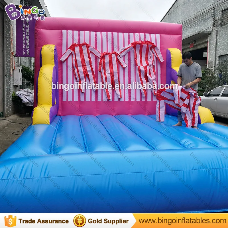 

3x3x5 Meters Inflatable stick wall jumping bed with costumes FREE shipping fee