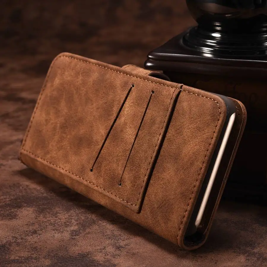 Съемный чехол с задней крышкой для Apple iPhone 6 Plus / 6S 5.5" с металлической решеткой для фото внутри настоящей кожи PU.