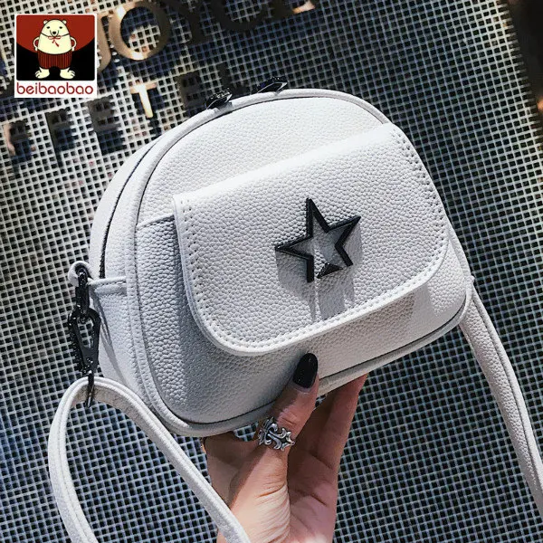 beige Beibaobao женские сумки через плечо корейские женские маленькие Сумки из искусственной кожи классические милые однотонные мини-сумки для девочек-подростков - Цвет: beige
