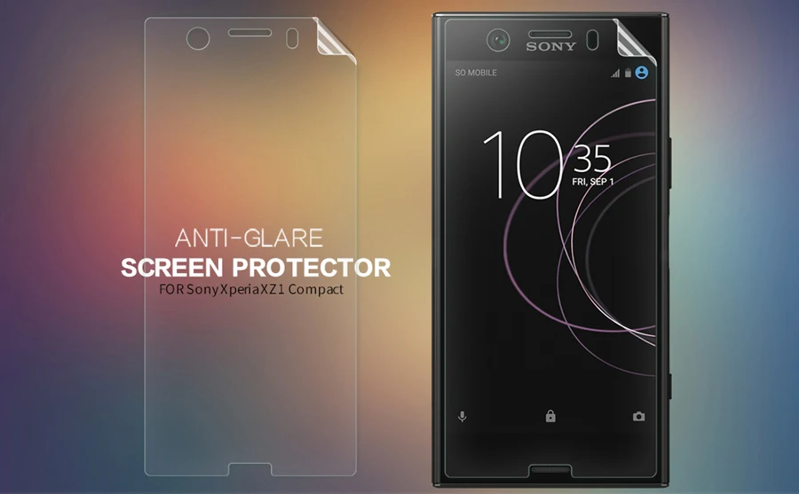 2 шт. для Sony Xperia XZ1 Compact NILLKIN суперпрозрачная защитная пленка против отпечатков