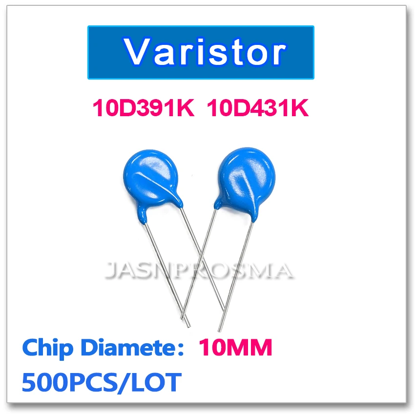 JASNPROSMA 10D391K 10D431K 10 мм 500 шт. 390 в 430 Варистор 391 431|Запасные части| |
