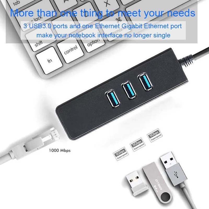 Basix USB Ethernet адаптер USB 3,0 сетевая карта для RJ45 Lan для Windows 10 Xiaomi Mi коробка 3 переключатель Ethernet USB